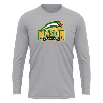 George Mason University Adult Sport Long Sleeve Shirt Primary Logo, Athletic Heather