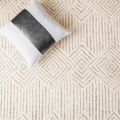 Ivory Elegance 8' x 10' Hand-tufted Wool Area Rug