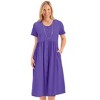 Collections Etc Easy Fit Button Front Scooped Neckline Knit Dress - 3 of 4