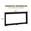 FURNIinspire Console Tables 70.1"Corrugated Texture Storage Table, Narrow Console Table for Entryway, Entryway Table, Black, 8.7"*70.1"*35.5" - 3 of 4