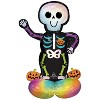 LoonBalloon 35" Bare Bones Skeleton Balloon with 4 Latex Balloons – Halloween Air-Fill Party Decoration Set - 2 of 4