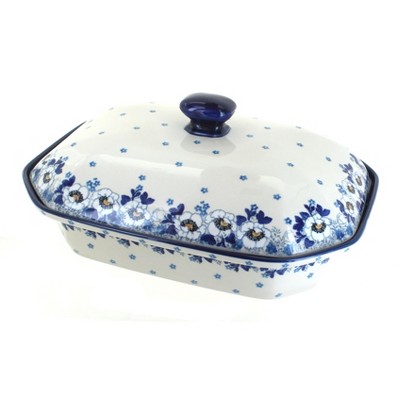 Blue Rose Polish Pottery Georgia Blue Muffin Pan : Target