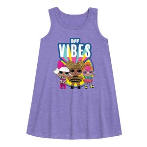 - LOL Surprise! - Bff Vibes with Queen Bee, Deva, & Neon QT Graphic Sleeveless Aline Dress - 1 of 2