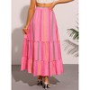 INSPIRE CHIC Women's Summer Elastic Drawstring Waist Tired Maxi Flowy Maxi Skirts - 4 of 4