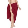 LA LEELA Women's Bikini Sarong Wraps Beachwear One Size Maroon G159 - 2 of 4