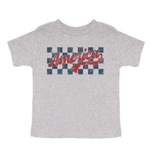 The Juniper Shop Checkered America Retro Toddler Short Sleeve Tee - 1 of 4