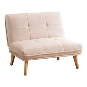 Toronto Fabric Convertible Chair Ivory - Abbyson Living