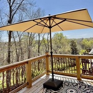 PURPLE LEAF Patio Umbrella Outdoor Table Umbrella Aluminum Frame Market Umbrella Sun Umbrella with 8 Sturdy Ribs - 1 of 4