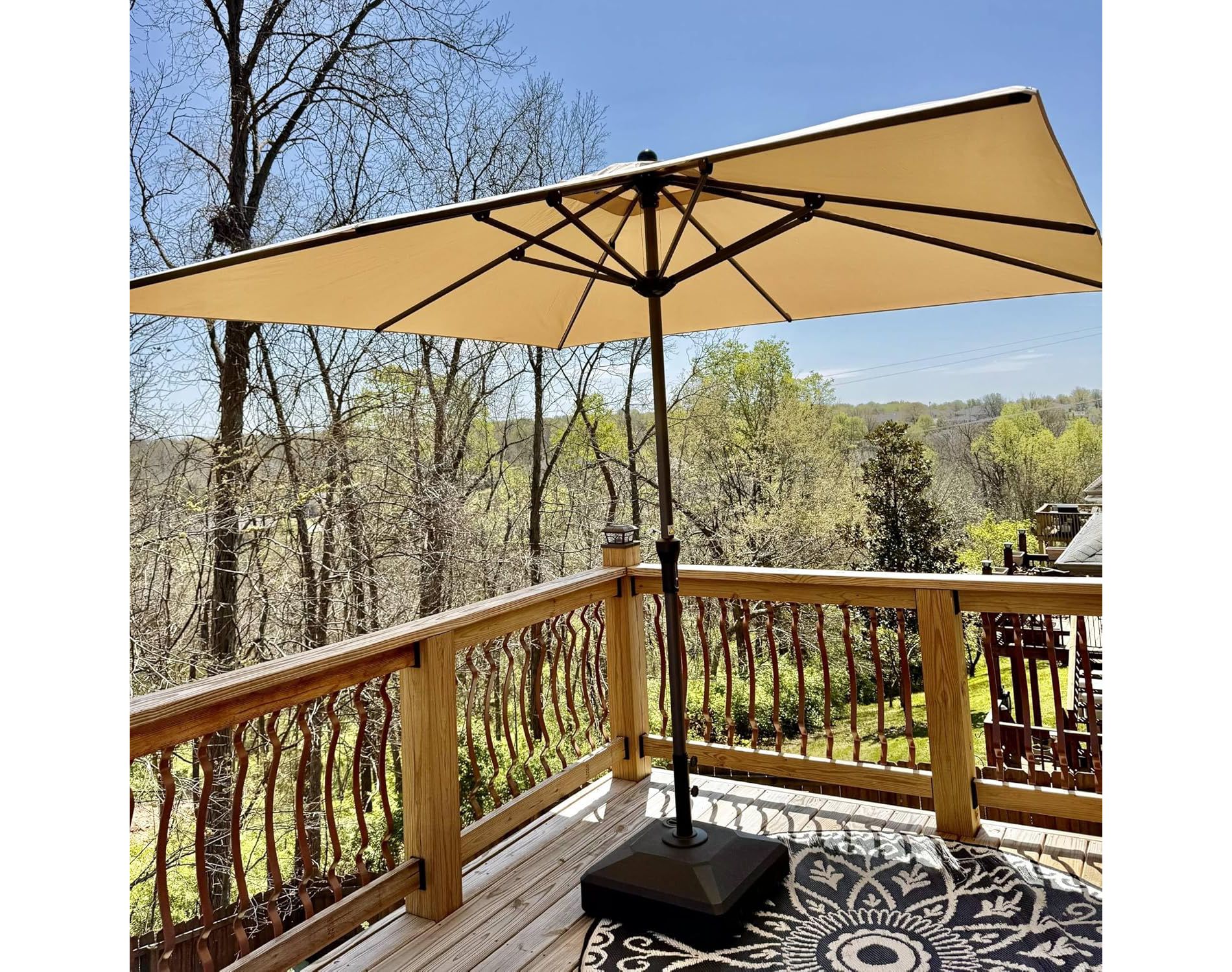 PURPLE LEAF Aluminum Market Patio Umbrella Commercial Outdoor Garden Umbrella