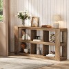 Lantine 63-Inch Long Console Table with Storage, 3-Tier Farmhouse Narrow Sofa Table for Entryway, Living Room, Hallway, Entrance, Foyer,  Rustic Brown - 3 of 4