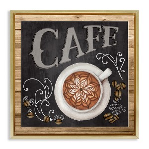 Stupell Industries Chalkboard Style Cafe Sign, 18" x 18" - 1 of 4