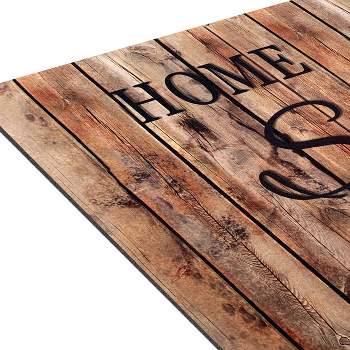 GoodGram Montauk Accents Home Sweet Home Welcome Outdoor Rubber Entrance Mat 18x30 - Farmhouse Plank