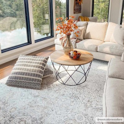 Hauteloom Round Area Rug   Charcoal
