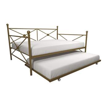 Twin Laura Classic Metal Daybed with Trundle - Room & Joy