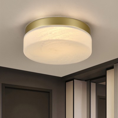 KWPZQEB Ceiling Light, Iron Round Low Profile Ceiling Light, 24W Flush Mount Ceiling Light, 3 Color Temperature Options for Bedroom, Closet Room