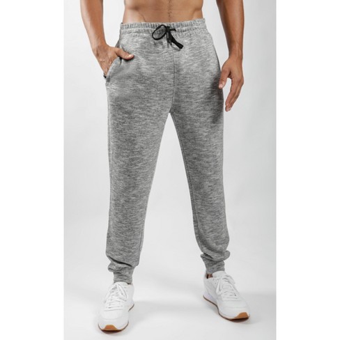 90 Degree By Reflex - Mens Jogger With Side Zipper Pockets and Back Pocket  - Light Grey - Large