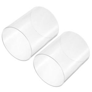 Unique Bargains Lamp Lantern Water Cooling System Acrylic Round Pipes Clear 2 Pcs 6" - 1 of 4