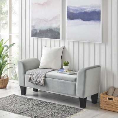 HOMLUX Mila Velvet Ottoman Bench with Storage