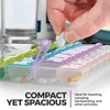 MEDca Pill Organizers: 2-Pack Large Organizer w/ Weekly and Daily 4-Times/Day Compartments for Morning, Noon, Evening, Night: BPA-Free - 3 of 4
