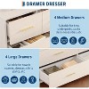8 Drawer Dresser, Modern Chest of Drawer with Gold Metal Handles, Wood Dresser for Bedroom with Strong Metal Legs, White Storage Organizer - 4 of 4