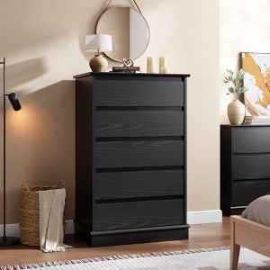 5 Drawer Dressers for Bedroom, Chest of Drawers with Deep Drawers, Large Double Dresser for Closet with Wide Top, Tall Wooden Dresser for Living Room - 1 of 4