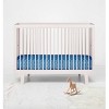 Bacati - Snorkel Blue Pin Dots 100 percent Cotton Universal Baby US Standard Crib or Toddler Bed Fitted Sheet - 4 of 4