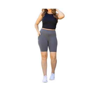 Women's The Christy - Charcoal Biker Shorts - Julia Rose