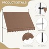 PAGED Retractable Awning Non-Screw Outdoor Sun Shade Multi-angle Adjustable Awnings UV and Water Protection for Patio, Backyard - 2 of 4