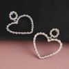 SOHI Women's Gold Heart Drop Earrings - 2 of 3