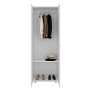 ORRD 2-Door Armoire with Hanging Rod & Shelf, White Freestanding Closet for Bedroom Storage, Compact Wardrobe for Small Spaces - 3 of 4