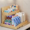 LunaLulinlk Under Sink Organizers and Storage 22½" W x 21" D, Adjustable Pull Out Cabinet organizer - 2 of 4