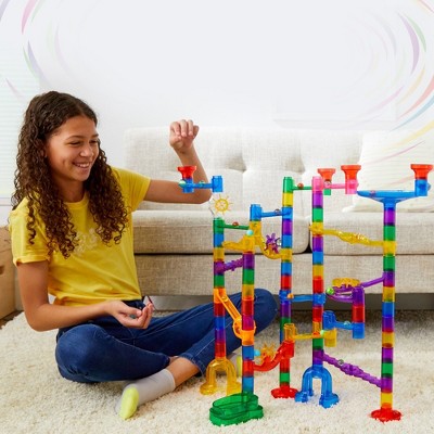 Glow-in-the-Dark Multicolor Plastic Marble Run Starter Set