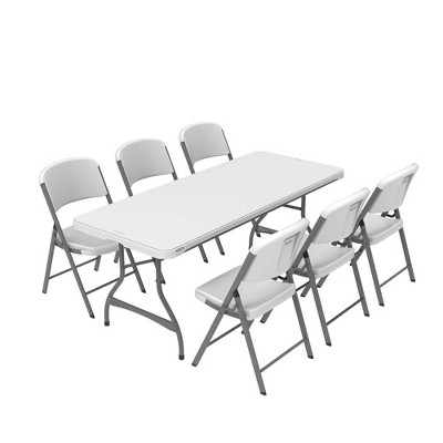 folding table and chairs