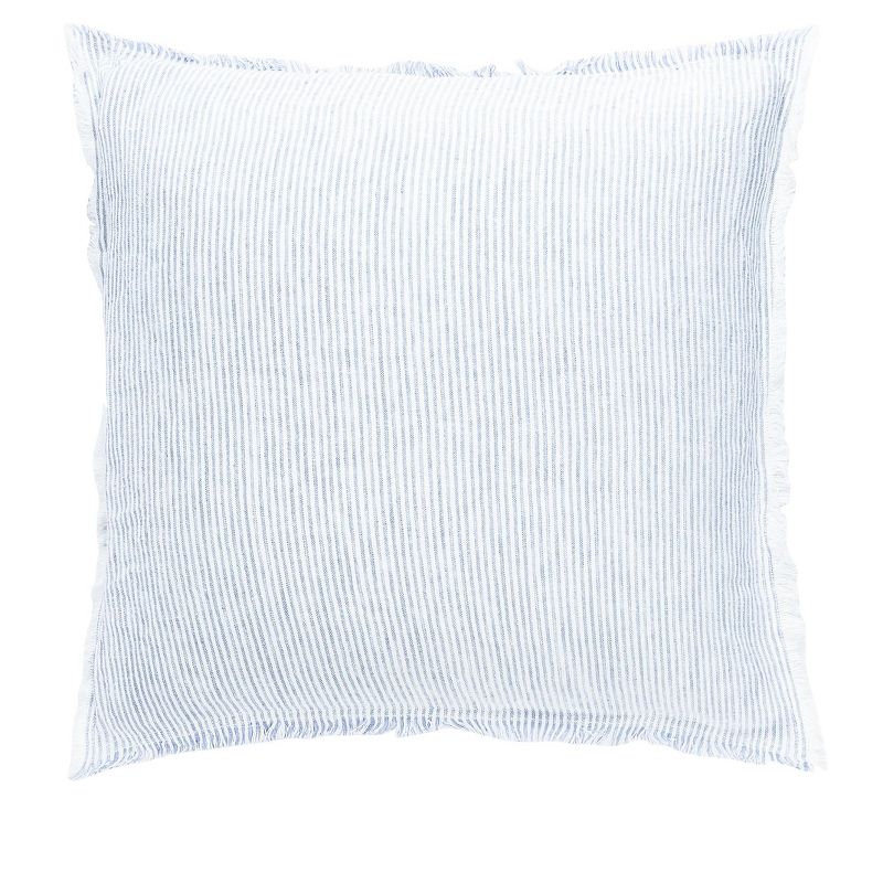 Sky Blue Pinstripe So Soft Linen Pillow, 1 of 12