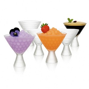 Clear Hobnail Martini Glasses - Embossed Martini Glasses - 9oz - 1 of 4