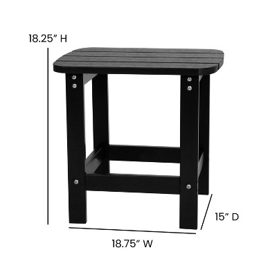 Savannah 3-Piece Black Poly Resin Adirondack Rocking Patio Set