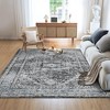 Washable Rug Distressed Vintage Medallion Rug with Non Slip Backing - 2 of 4