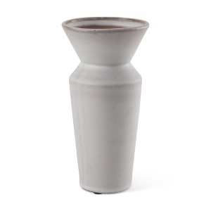 HomeRoots 10" Cream Ceramic Table Vase - 1 of 4