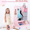 Girls' Dress up Storage w/ Light & Mirror, Kids Clothing Rack w/ Storage Bin, Girl's Open Hanging Armoire Closet - 4 of 4