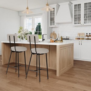 Jojoka Upholstered Counter Height Bar Chair with Round Seat - 1 of 4