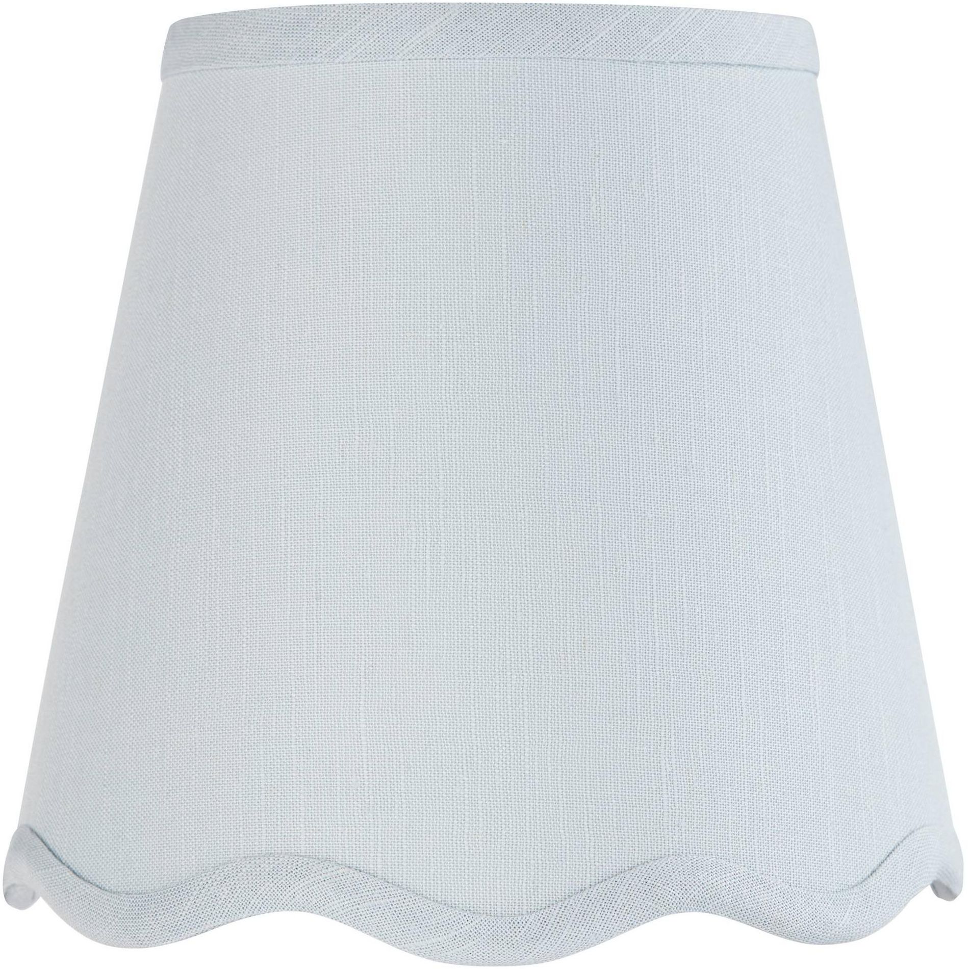 Springcrest Mylie Soft Blue Scallop Empire Lamp Shade 4x6x5.5 (Clip-On)