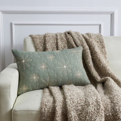 Christmas Holiday Embroidered Throw Pillow - Great Bay Home