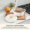 Cuisinart 5qt Earth and Essence Cast Iron Casserole Beehive Matte White - 3 of 4