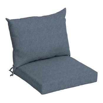 Arden Selections Outdoor Dining Chair Cushion Set Denim Alair Texture