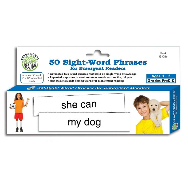 Sensational Reading™ 50 Sight-Word Phrases for Emergent Readers, 1 of 2