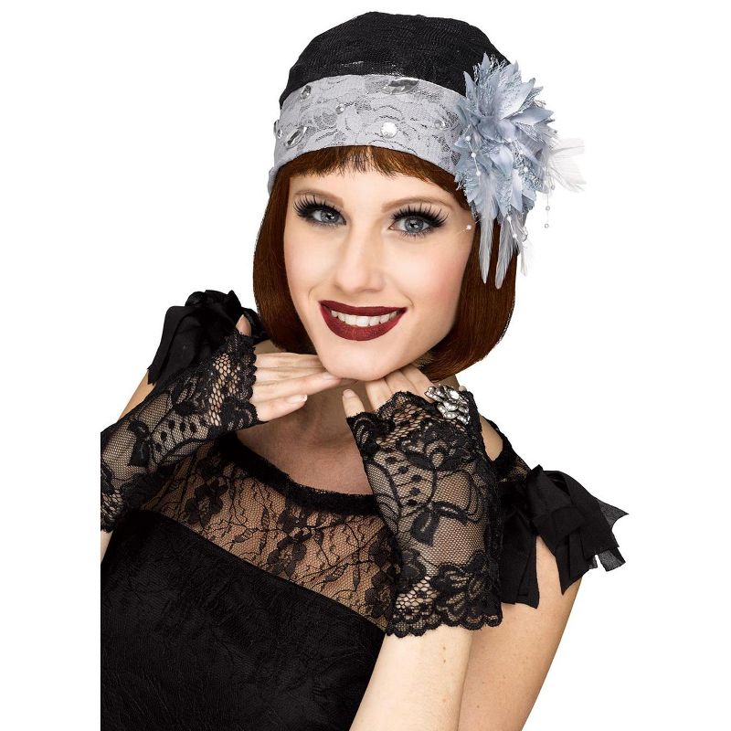 Fun World Flapper Cloche and Gloves Set, 1 of 3