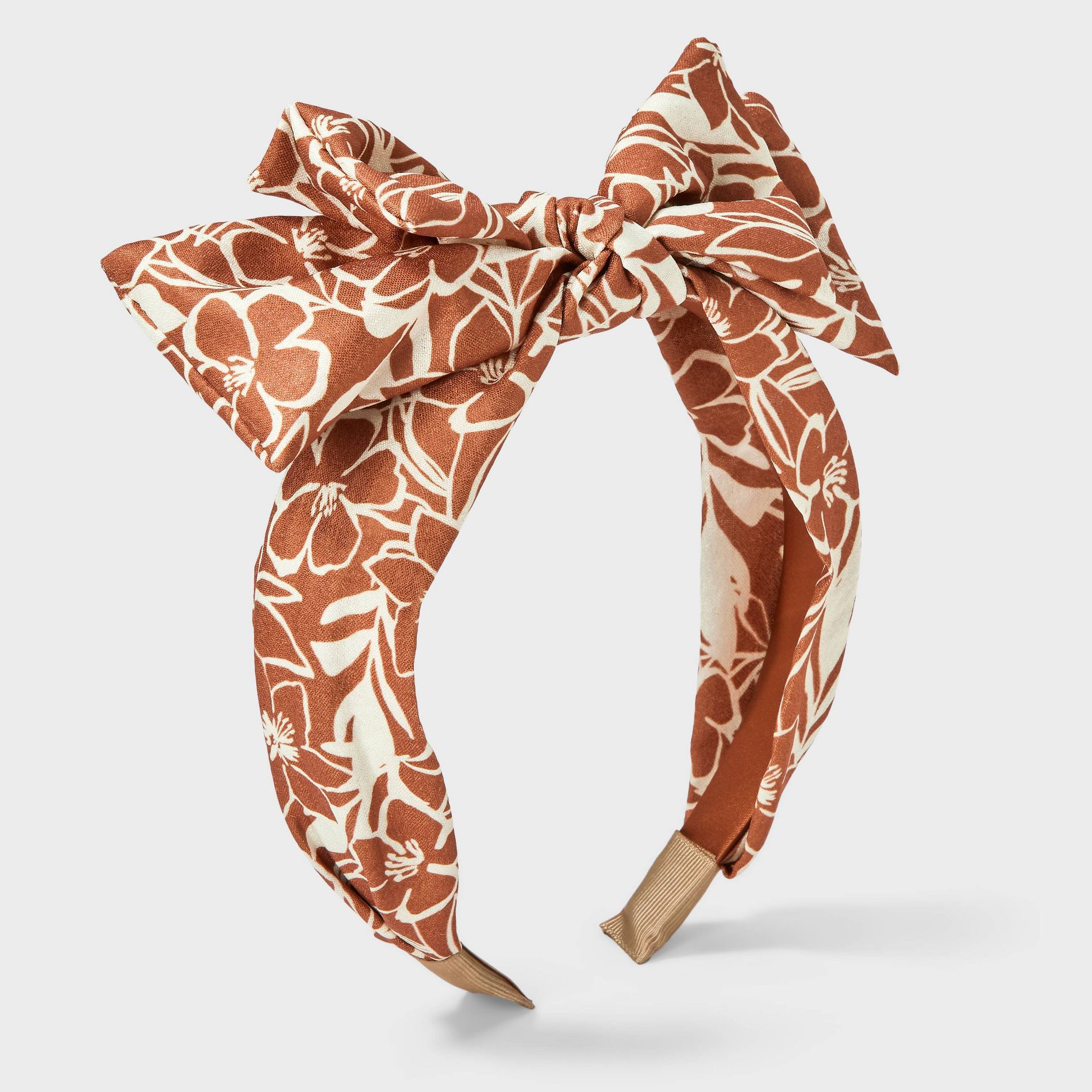 Girls' Floral Bow Headband - Cat & Jack™ Brown
