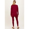 Pinkblush Burgundy Brushed Knit Maternity Oversized Top and Legging Set - 4 of 4