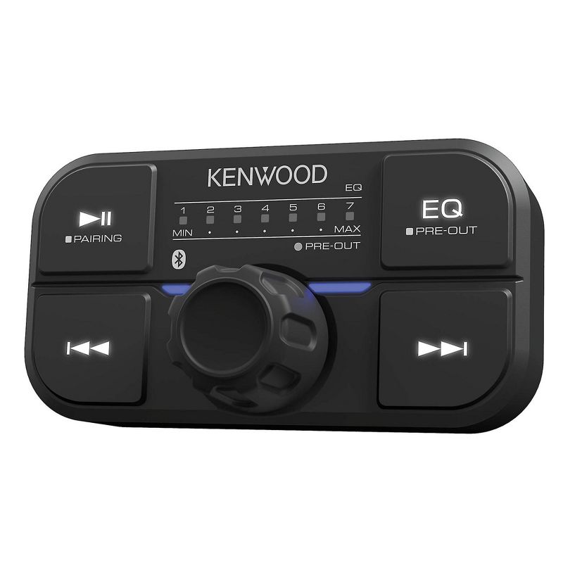 Kenwood KAC-M5024BT 4 Channel Bluetooth, Compact Amplifier with 2 Pairs of KFC-1673MRBL 6.5" 2-way Marine Speaker W/ LED (Black), 4 of 9