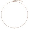 14K Gold or Sterling Silver Necklace with Freshwater Pearl Pendant Rose Gold - 3 of 4